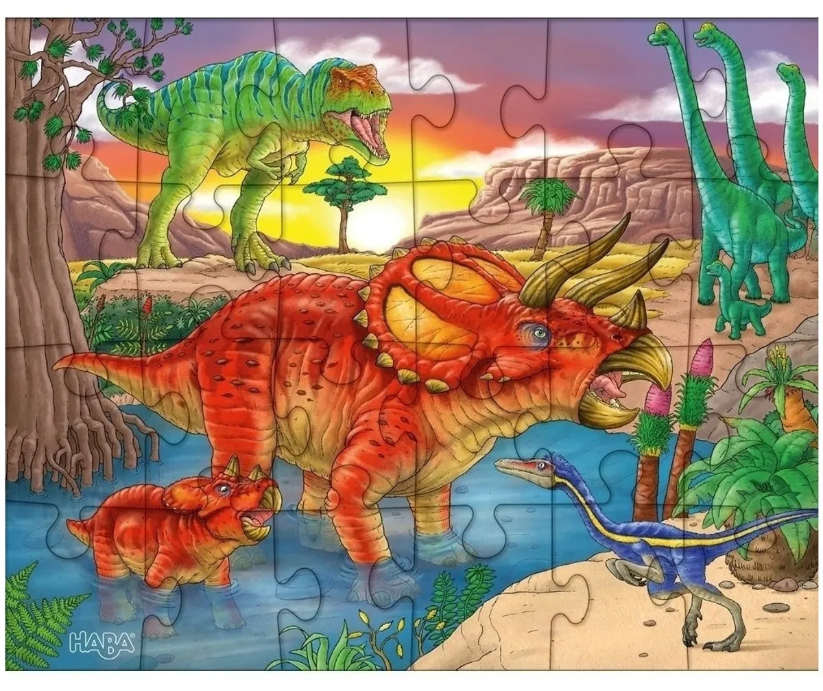 Haba Legpuzzel Dinosaurussen 3-in-1 - 24 Stuks