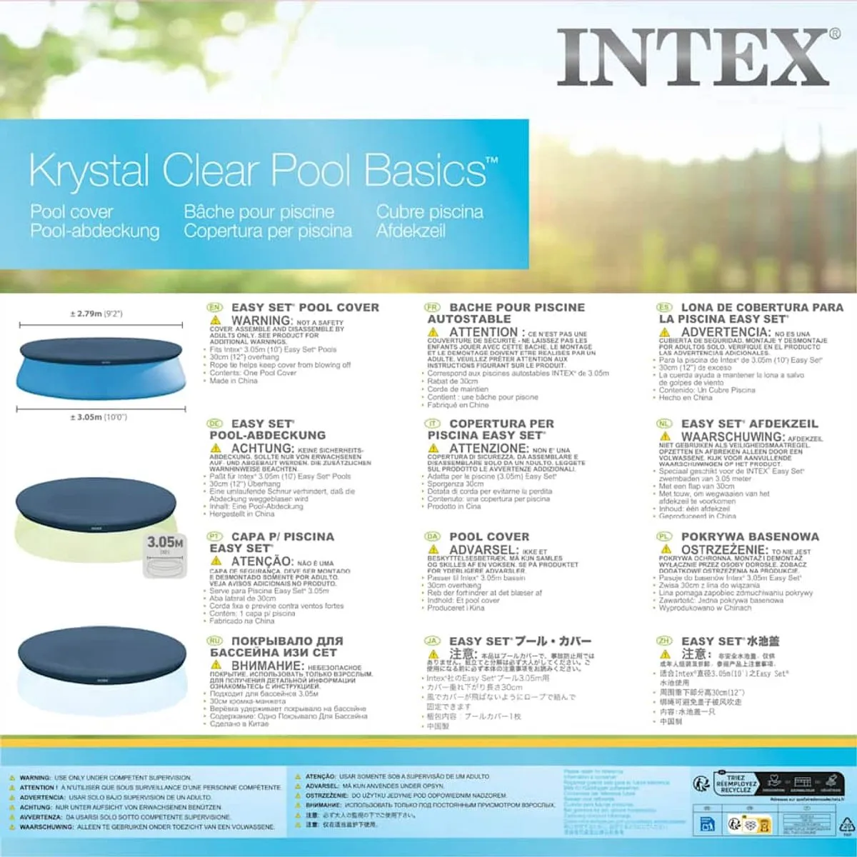 Intex Zwembadhoes Rond 305cm - Blauw