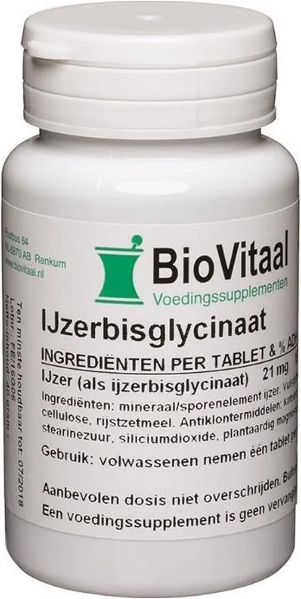Biovitaal IJzerbisglycinaat 100mg