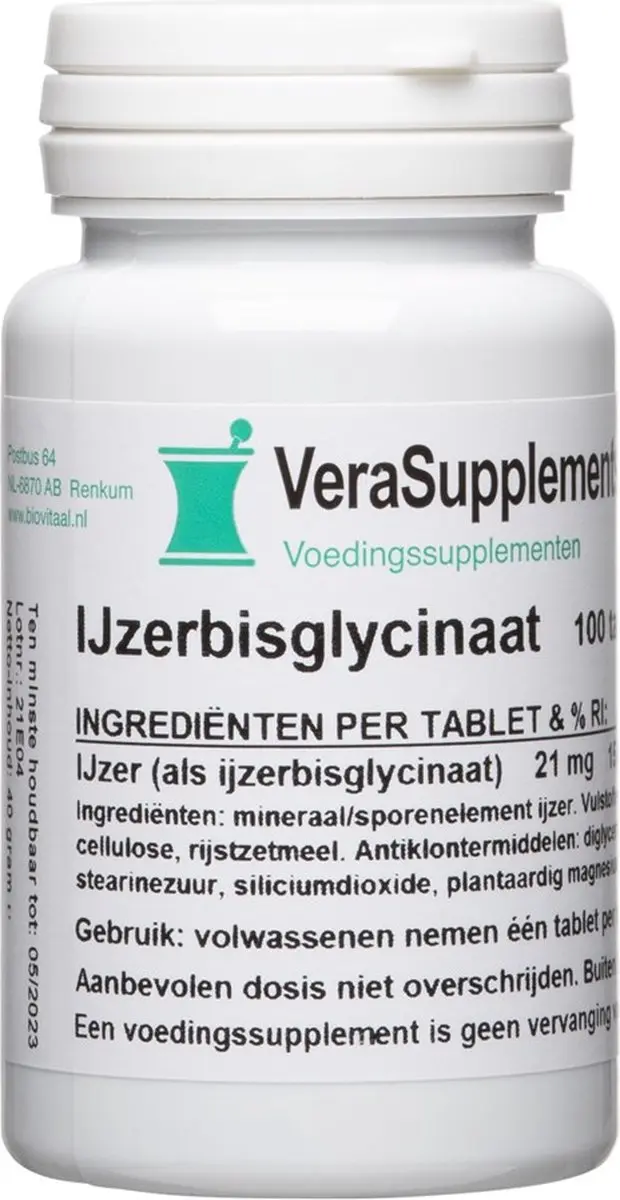 Biovitaal IJzerbisglycinaat 100mg