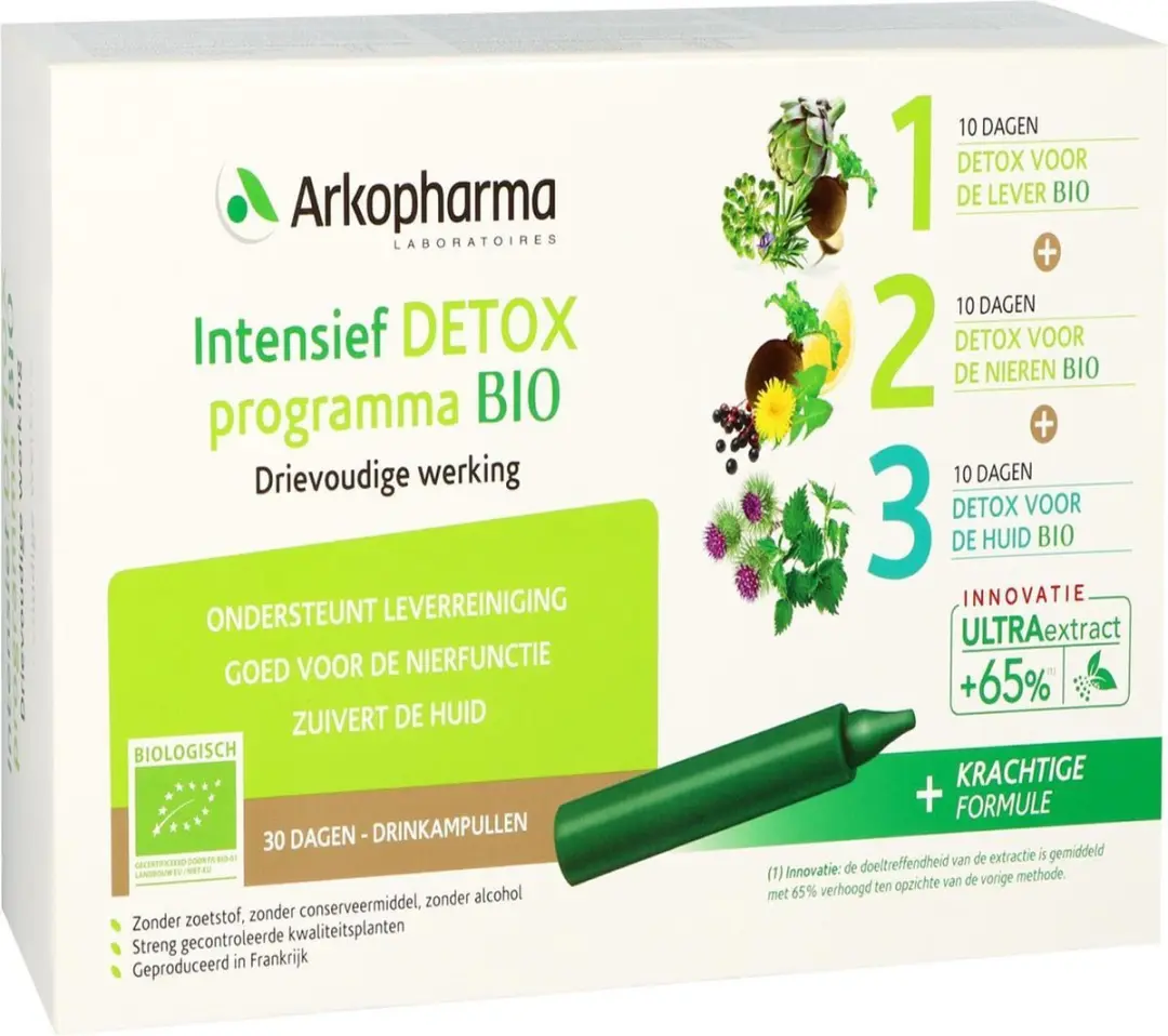Arkopharma Intensief Detox Programma Bio Drinkampullen 450ml - 3x10 Stuks