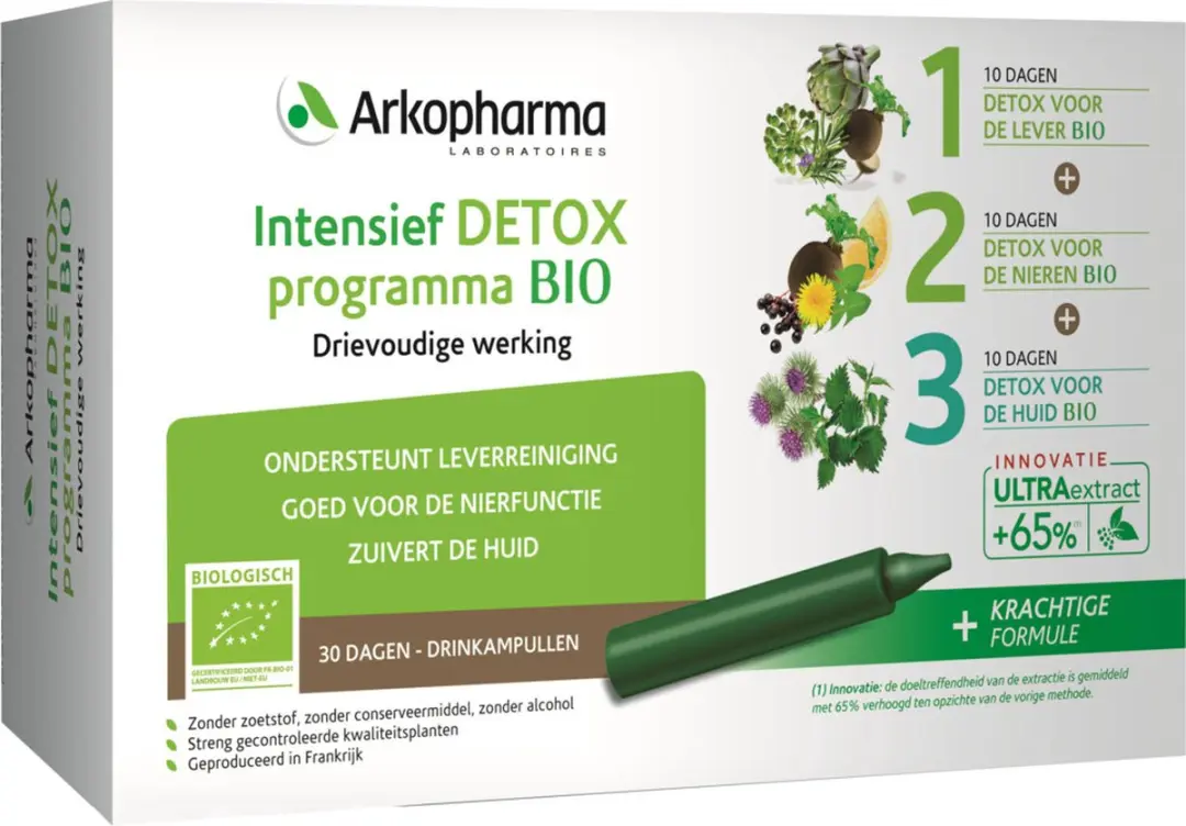 Arkopharma Intensief Detox Programma Bio Drinkampullen 450ml - 3x10 Stuks