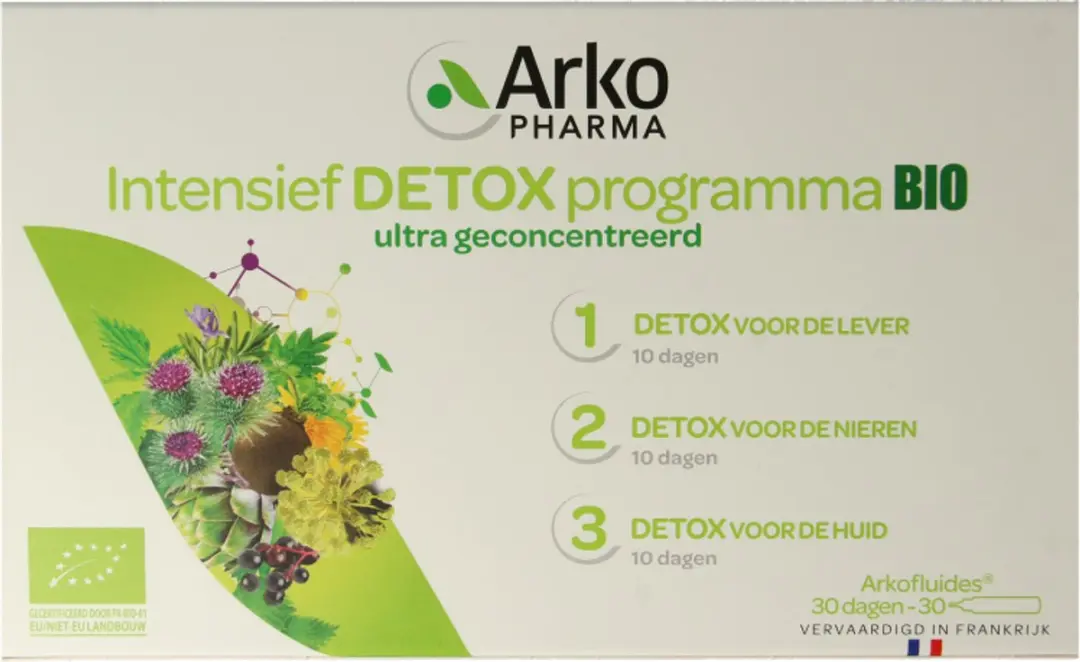 Arkopharma Intensief Detox Programma Bio Drinkampullen 450ml - 3x10 Stuks