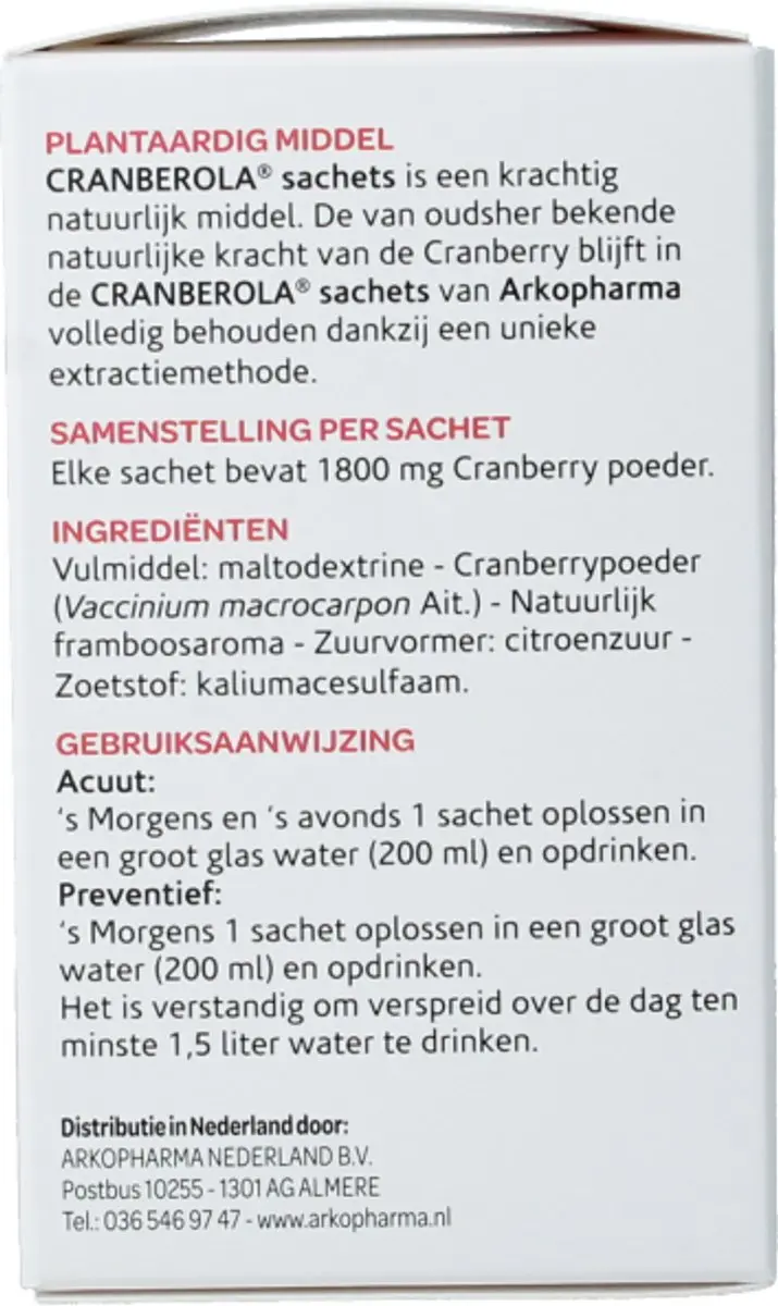 Arkopharma Cranberola Forte - 20 Sachets