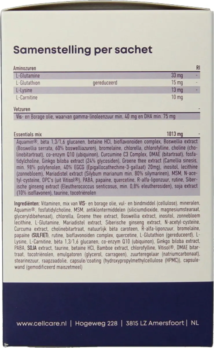Cellcare Cell Essentials Capsules 30 Stuks