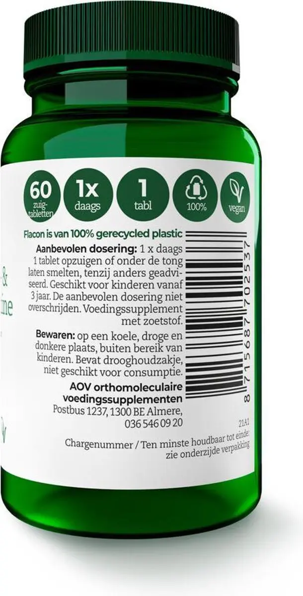 AOV 253 B12 Adenosyl- & Methylcobalamine 60 Zuigtabletten