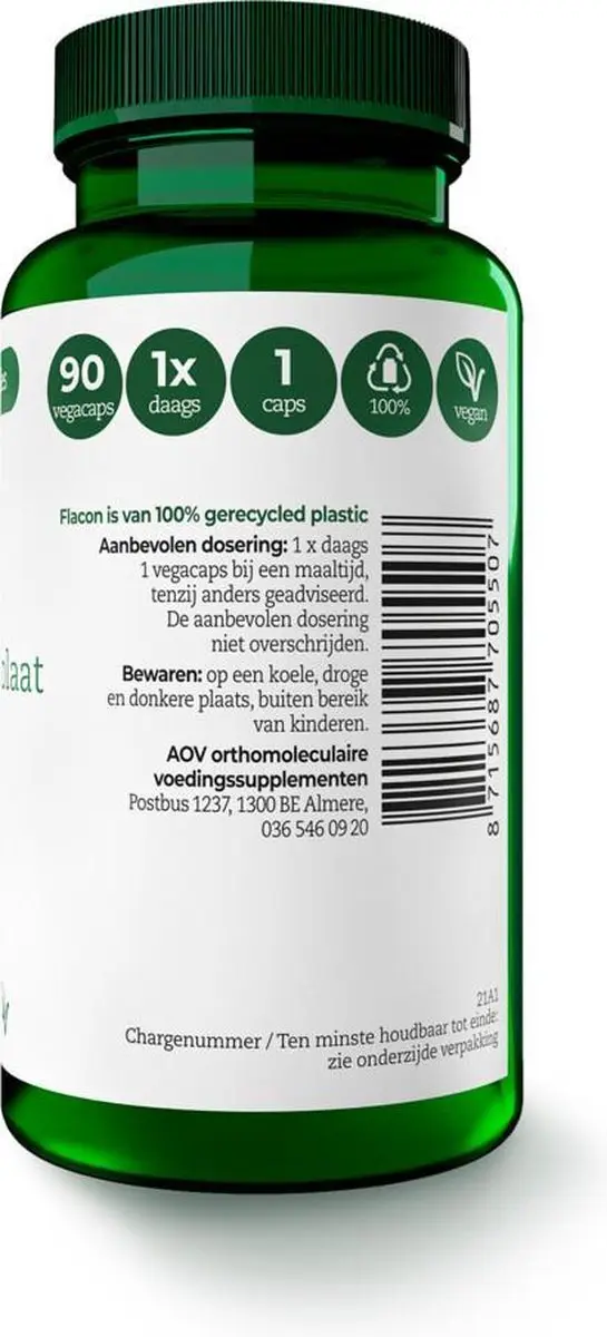 AOV Calcium & Magnesium Pidolaat 90 Capsules