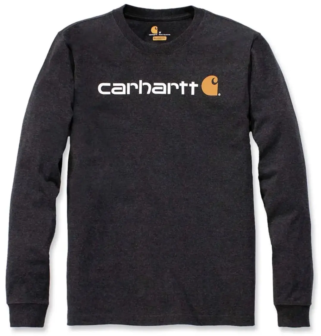 Carhartt Core Logo T-Shirt L/S - XL - Carbon Heather