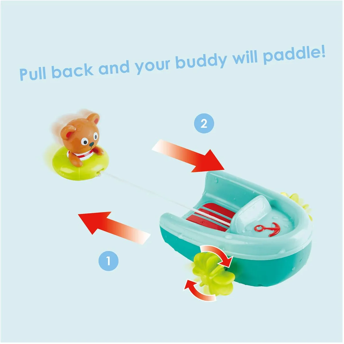 Hape Tubing Pull-back Boot E0217 - Veelkleurig