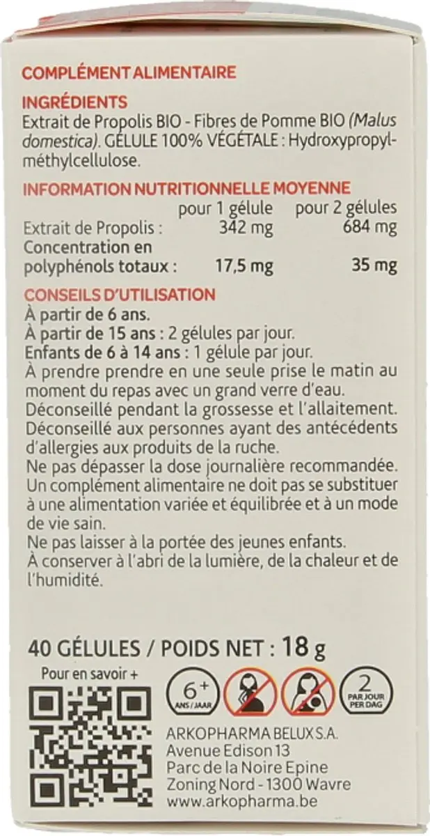 Arkocaps Propolis Bio 40 Capsules