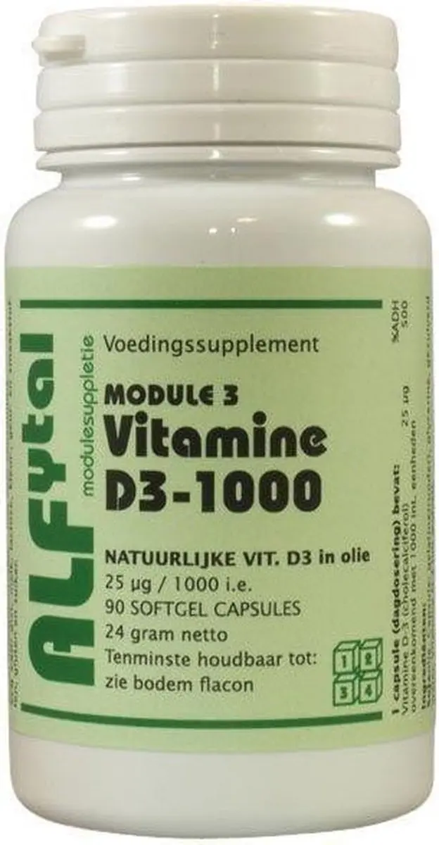 Alfytal Vitamine D3-1000 Softgels