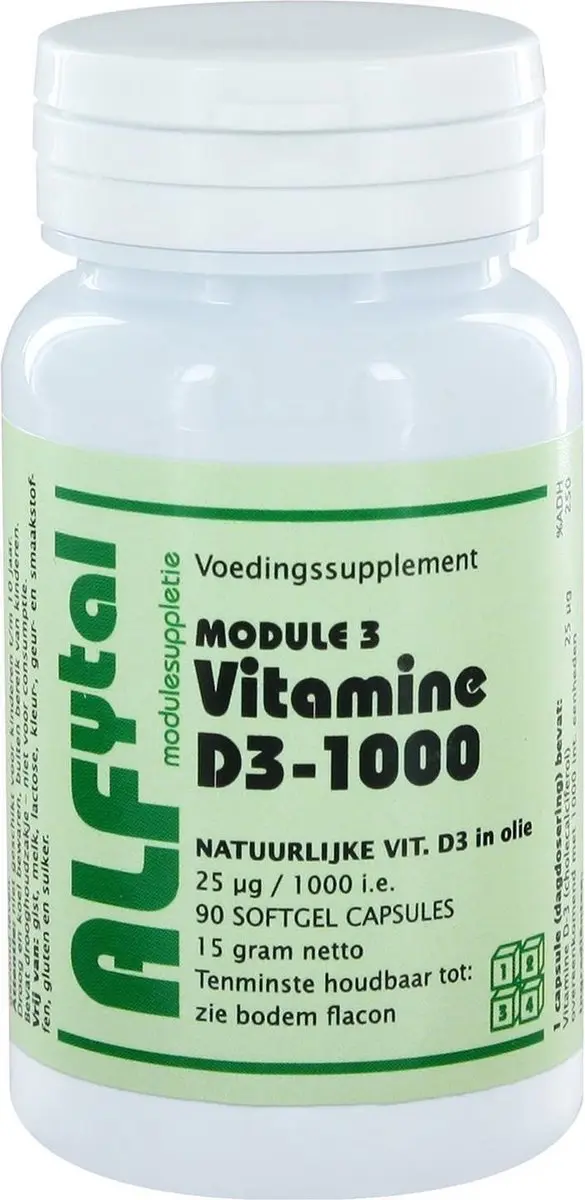 Alfytal Vitamine D3-1000 Softgels - 90 Stuks