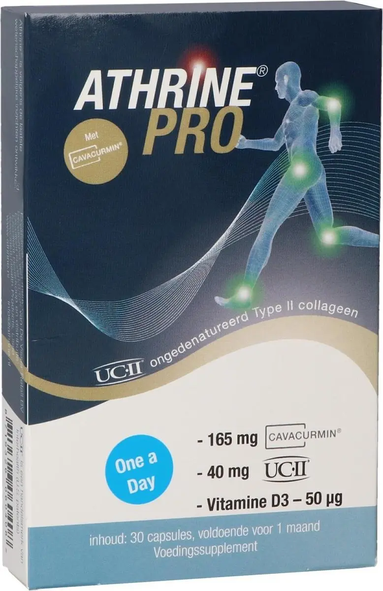 Athrine PRO UC-II CAVACURMIN Vitamine D3 - 30 Stuks