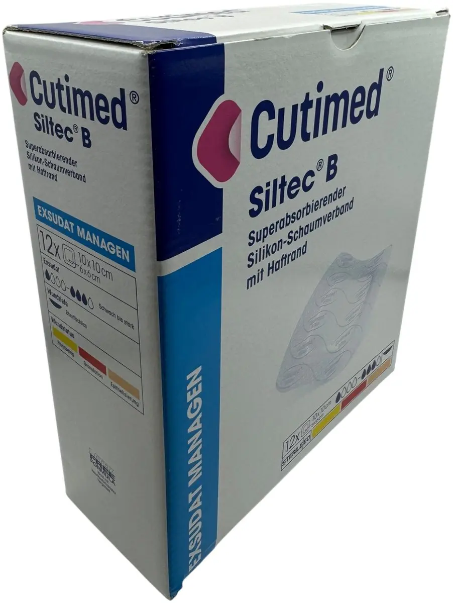 Cutimed Siltec B Siliconen Schuimverband 10x10cm - 12 Stuks