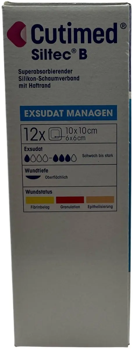 Cutimed Siltec B Siliconen Schuimverband 10x10cm - 12 Stuks