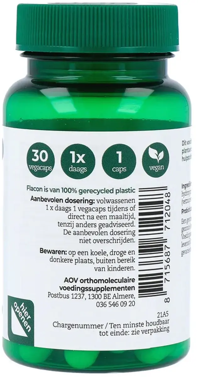 AOV Biotica met FOS Voedingssupplement 30 Vegacaps