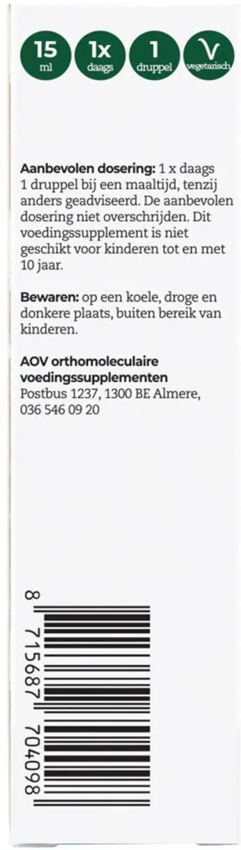 AOV Vitamine D3 Druppels 2x15ml