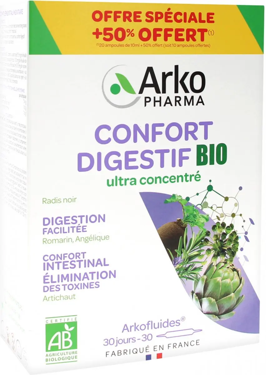 Arkopharma Arkofluides Confort Digestief Bio 30 Ampullen 300ml