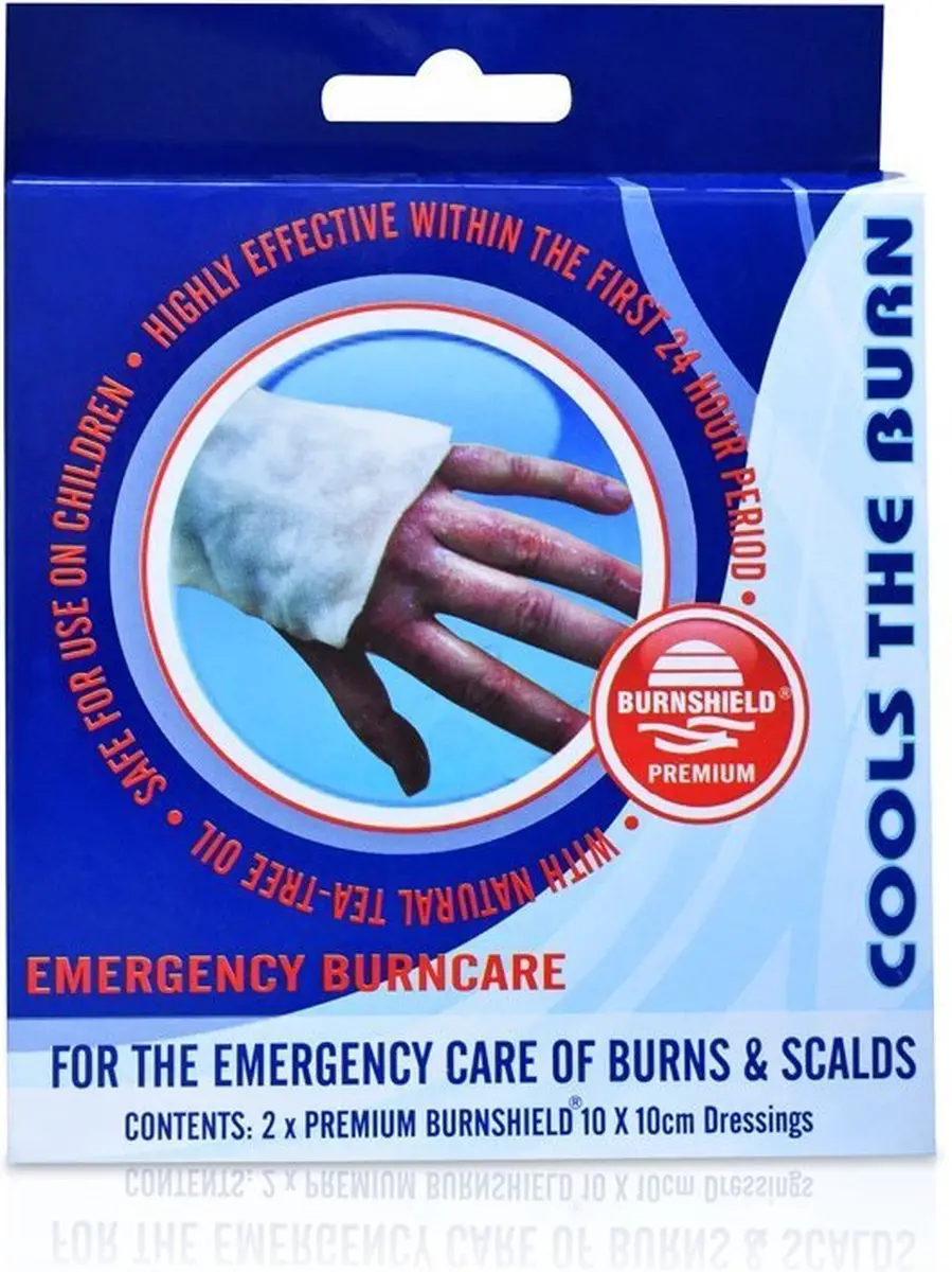 Burnshield Twin Pack Brandwondenkompressen 10x10cm - 2 Stuks