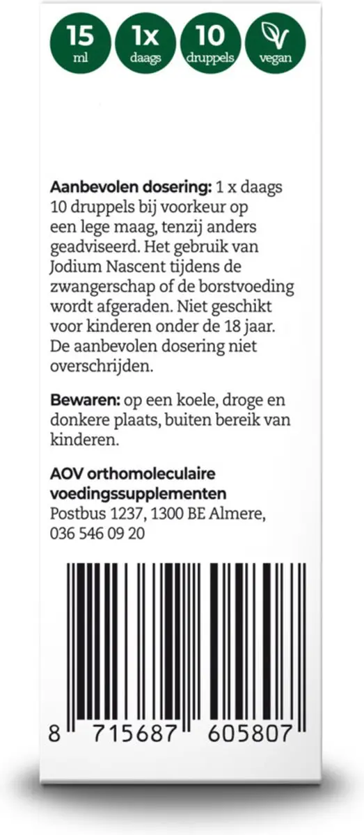 AOV 580 Jodium Nascent 15ml