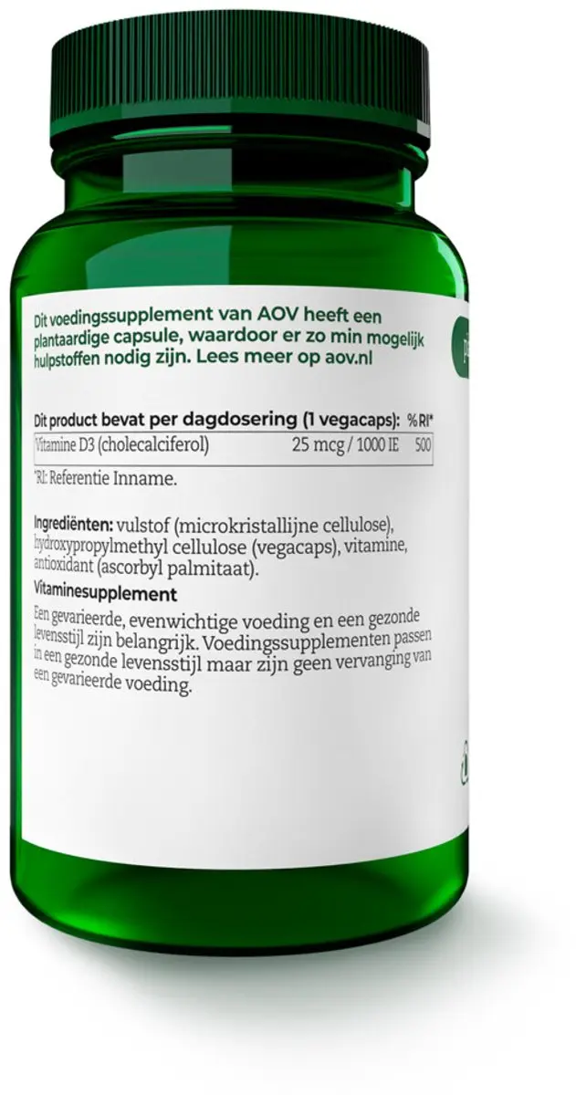 AOV Vitamine D3 25 mcg - 120 Vegacapsules