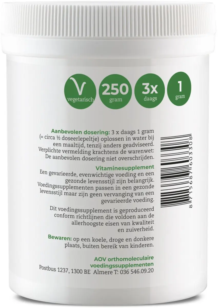 AOV Ascorbinezuur Vitamine C 250g