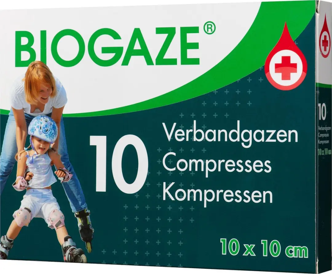 Biogaze Verbandgazen 10x10cm - 10 Stuks - afbeelding 6 van 6