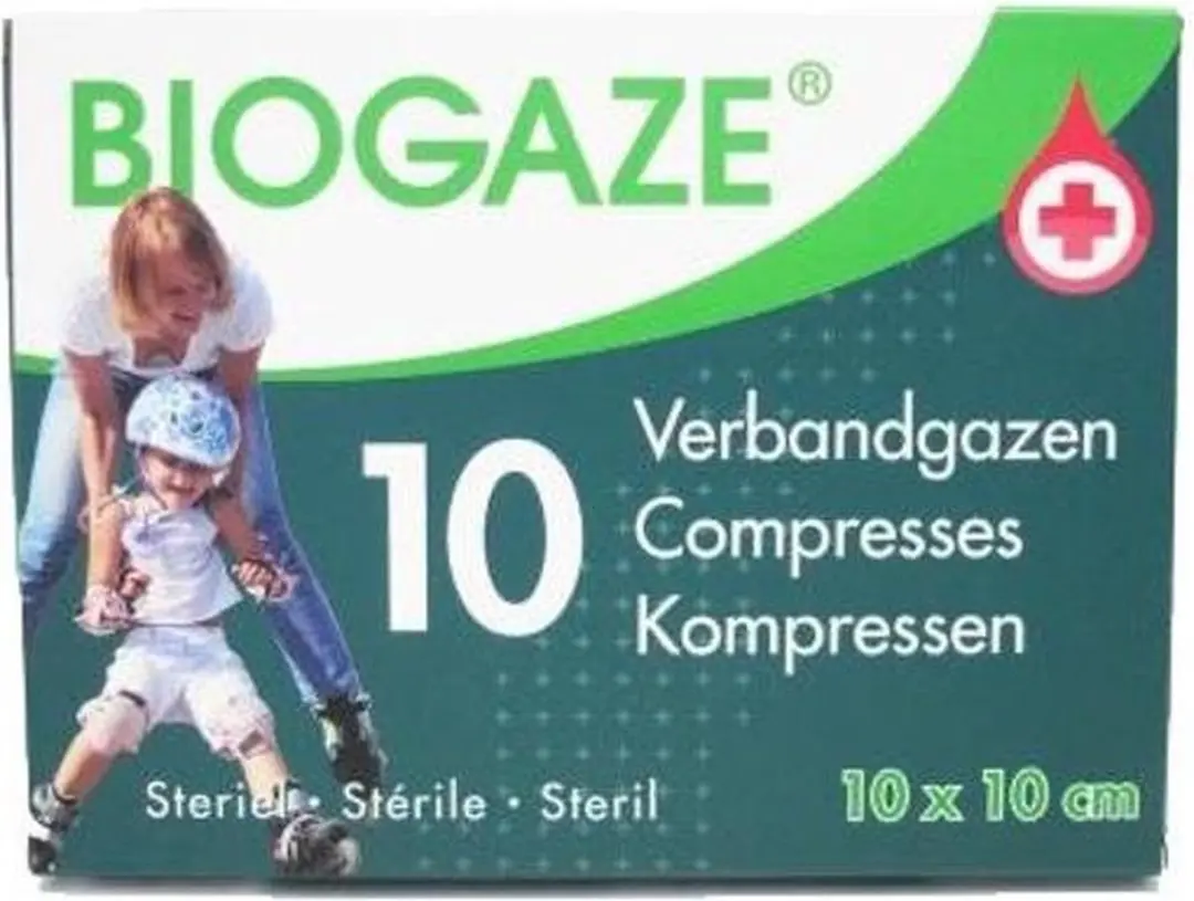 Biogaze Verbandgazen 10x10cm