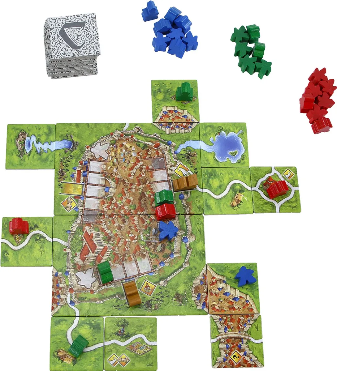999 Games Carcassonne Aanval & Afweer Uitbreiding 7 - NL/EN - afbeelding 6 van 6