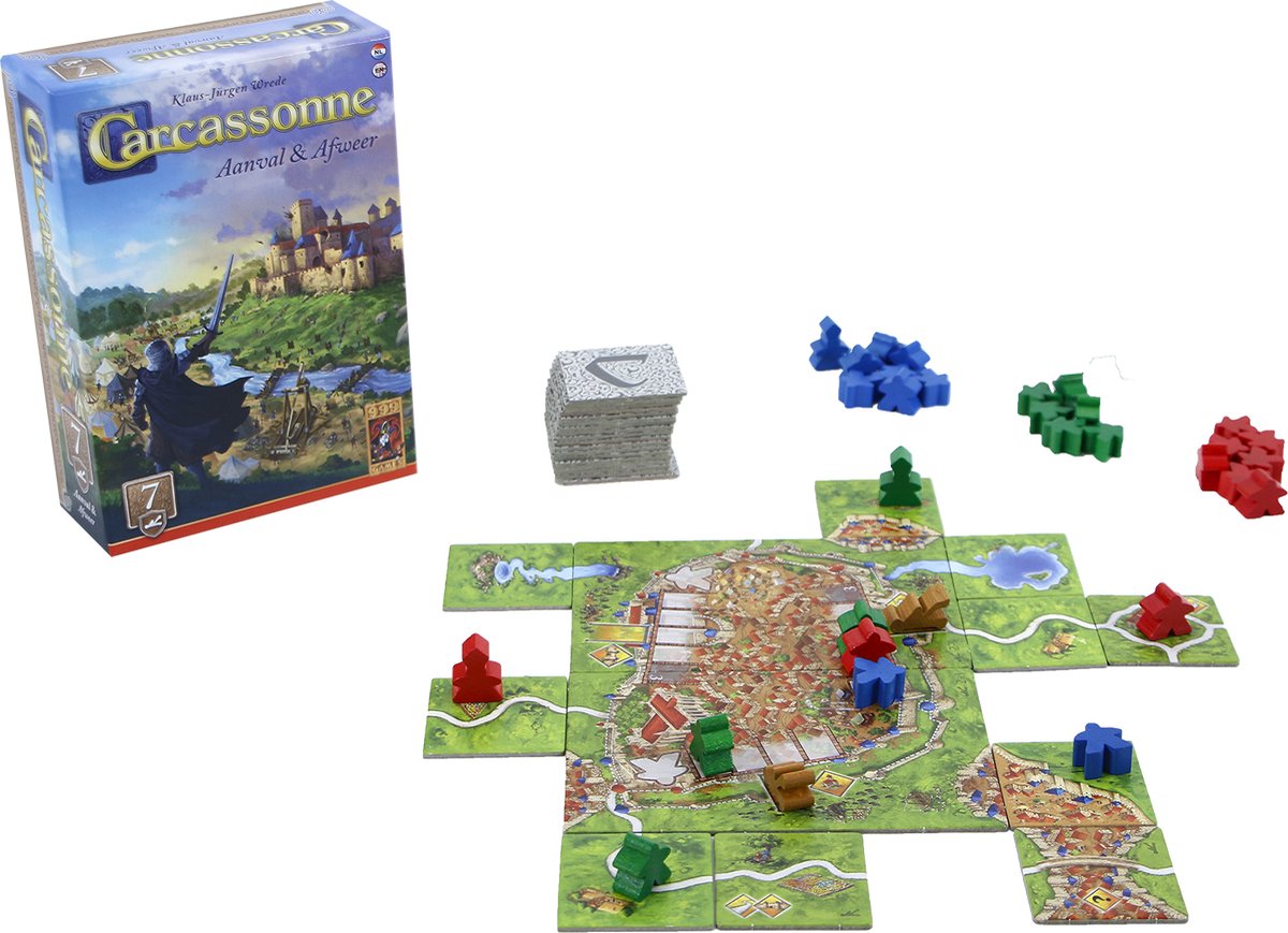 999 Games - Carcassonne: Aanval & Afweer - Uitbreiding 7 - Nieuwe Versie - NL - EN
