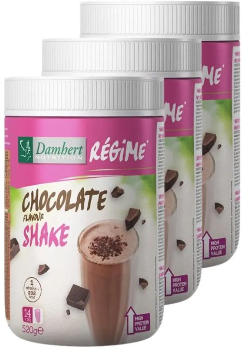 Damhert Régime Maaltijdshake Chocolade - 3x520g