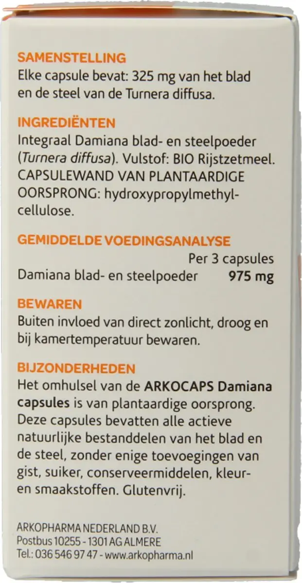 Arkopharma Arkocaps Damiana 45 Capsules