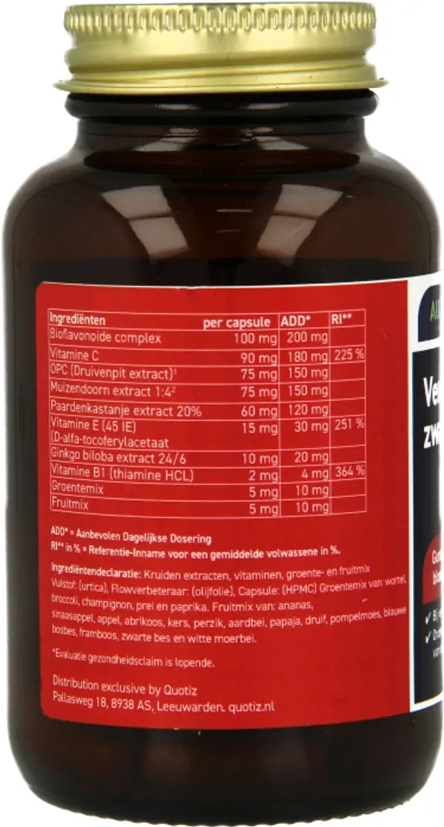 All Natural Vermoeide en zware benen 60 Capsules
