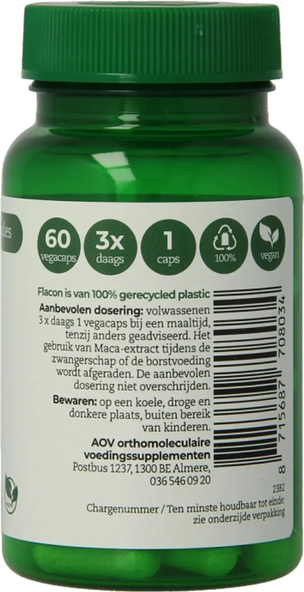 AOV Maca Voedingssupplement 60 Vegacaps