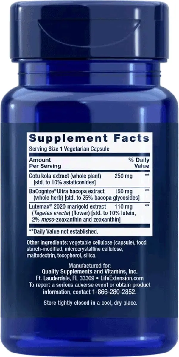 Life Extension Quick Brain Nootropic - 30 Capsules