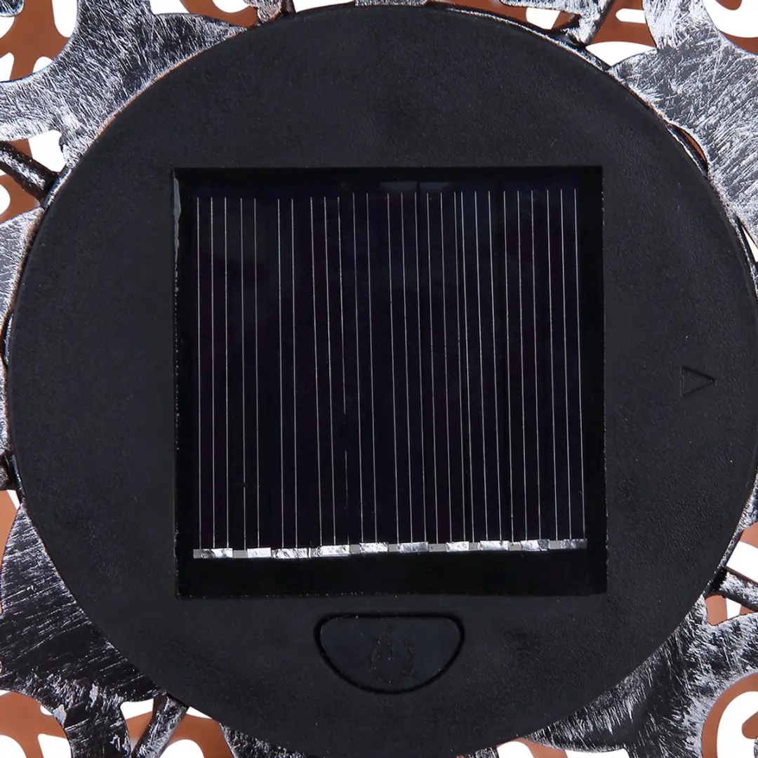 Globo Solar Tuinbol OostersLED Insteeklamp IP44 - 3000K - 40x50cm - Antiek zilvergrijs