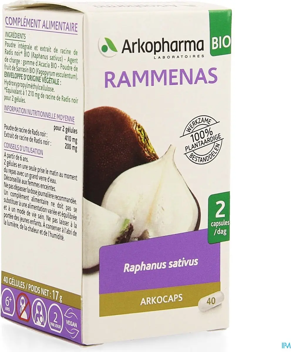 Arkopharma Arkocaps Rammenas Bio 40 Capsules
