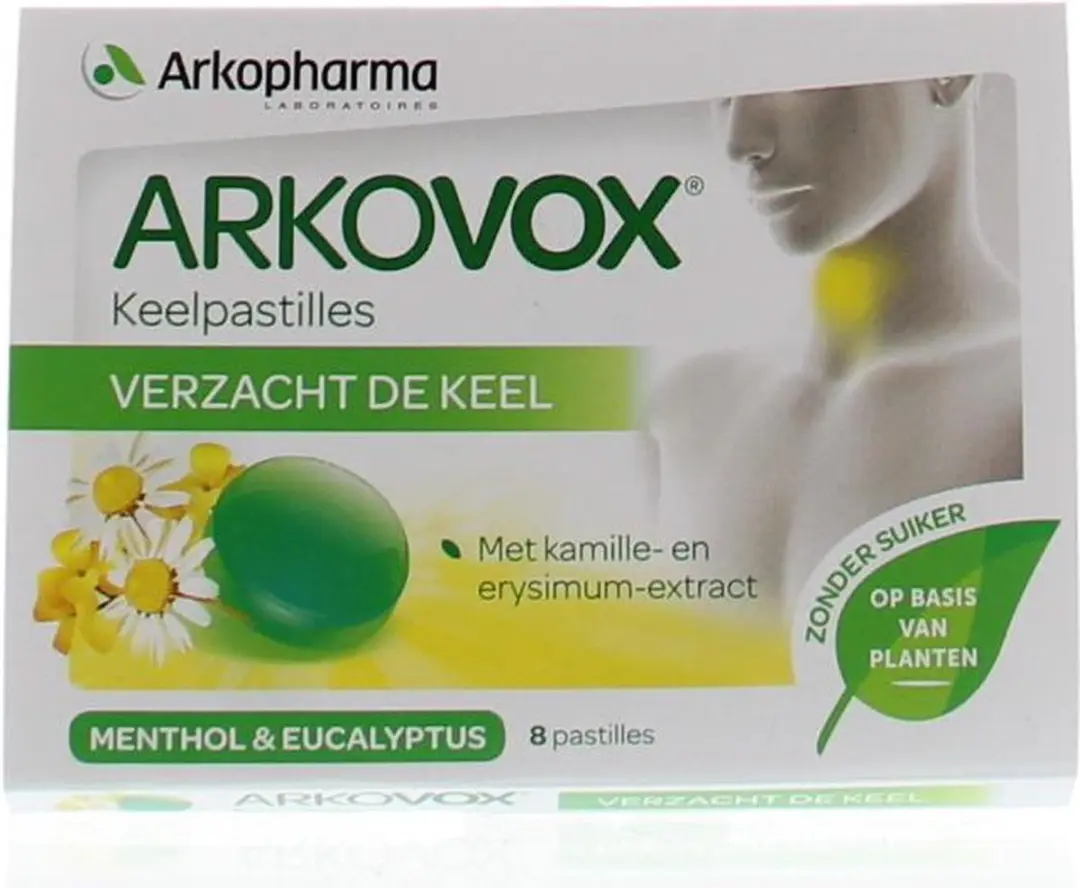 Arkopharma Keelpastilles Menthol & Eucalyptus 8 Stuks