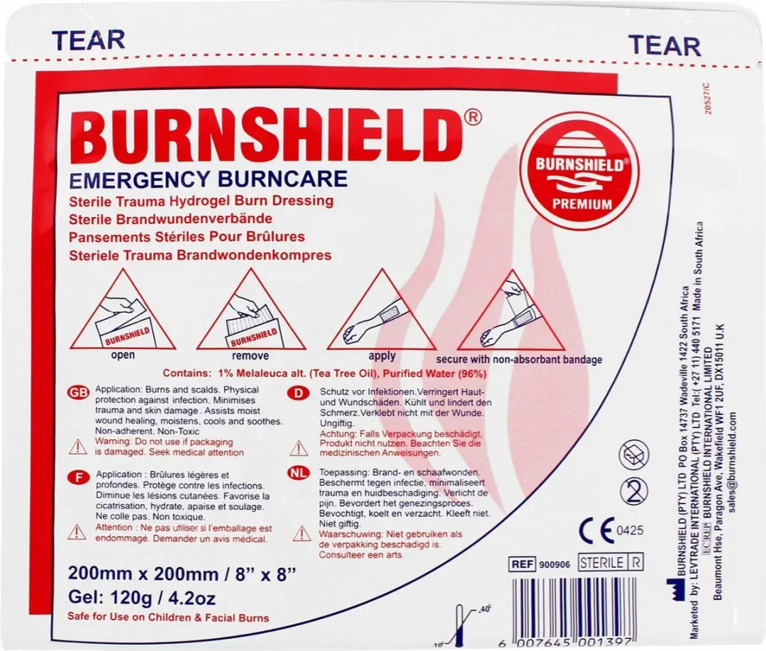 Burnshield Brandwondpleister 20x20cm - 120g