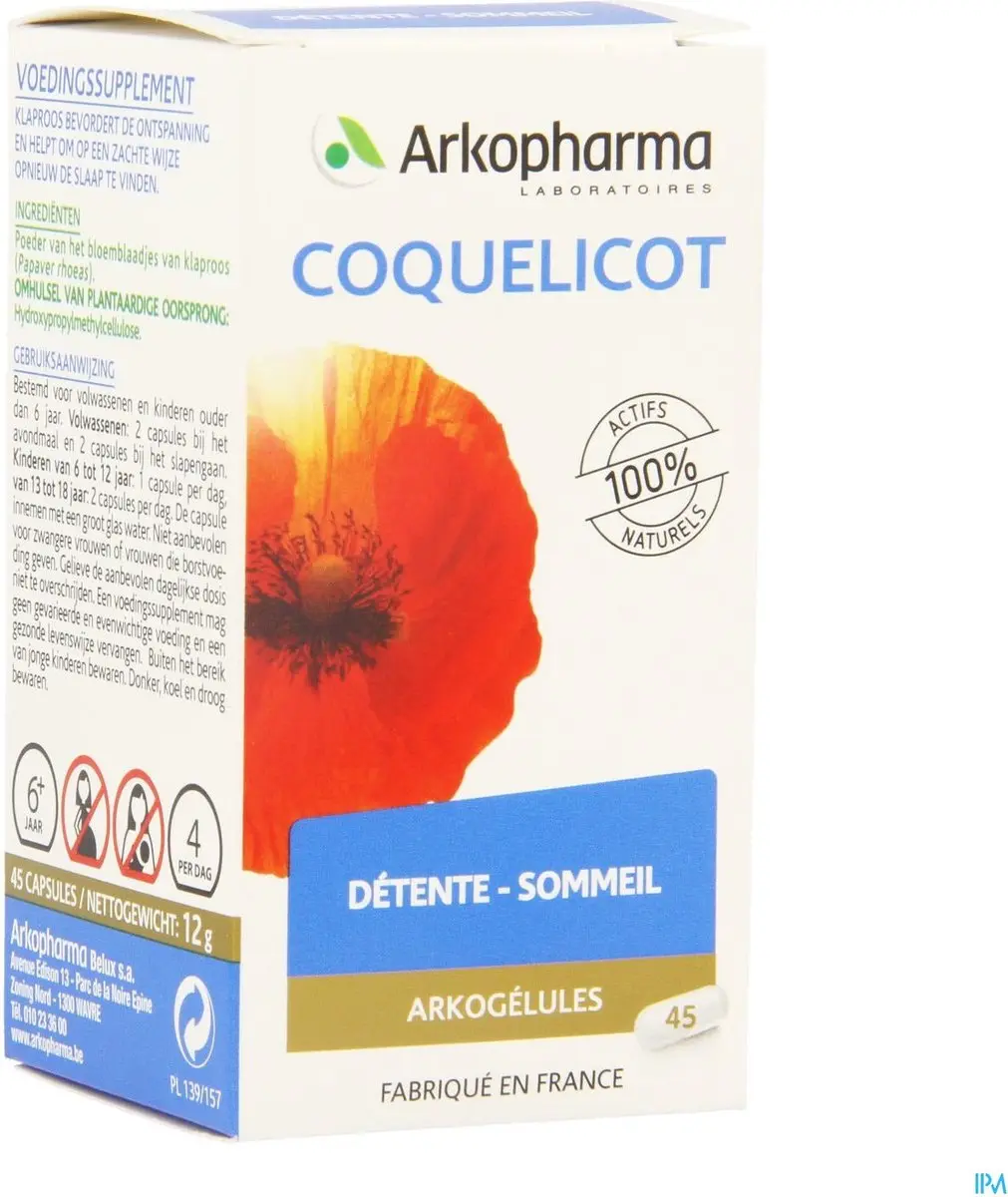Arkopharma Arkocaps Klaproos Plantaardig 45 - 12ml