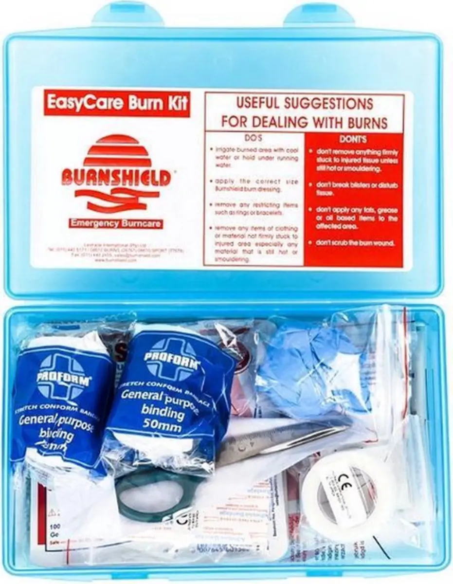 Burnshield EasyCare Brandwondenkit - Rode trommel - 12 Stuks