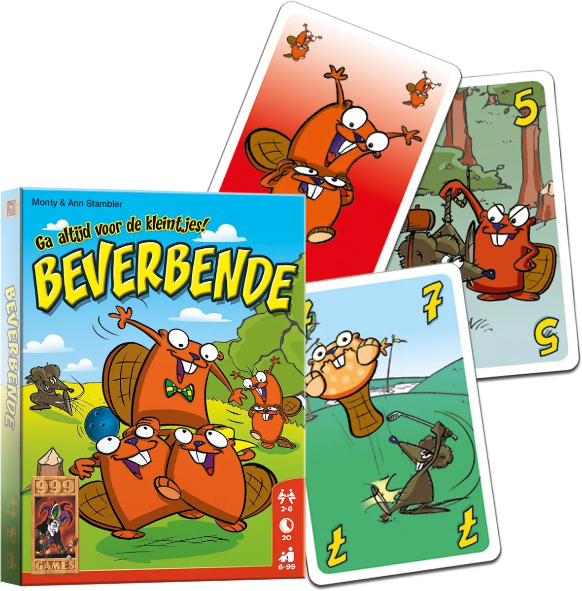 999 Games Beverbende Kaartspel ACTIE-BOL03 - Tactisch Geheugenspel - 2-6 Spelers