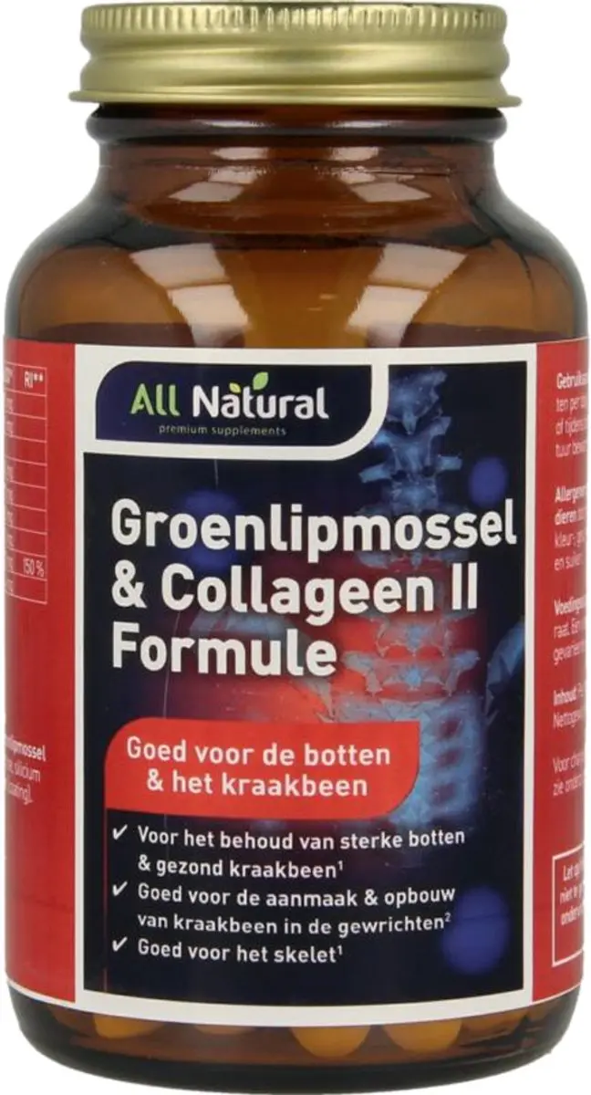 All Natural Groenlipmossel & Collageen II 60 Tabletten