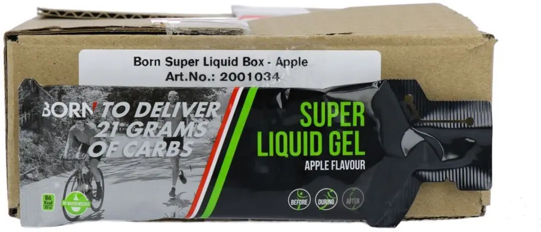 Born Super Liquid Gel Isotone Energiegel Appel - 12x55ml