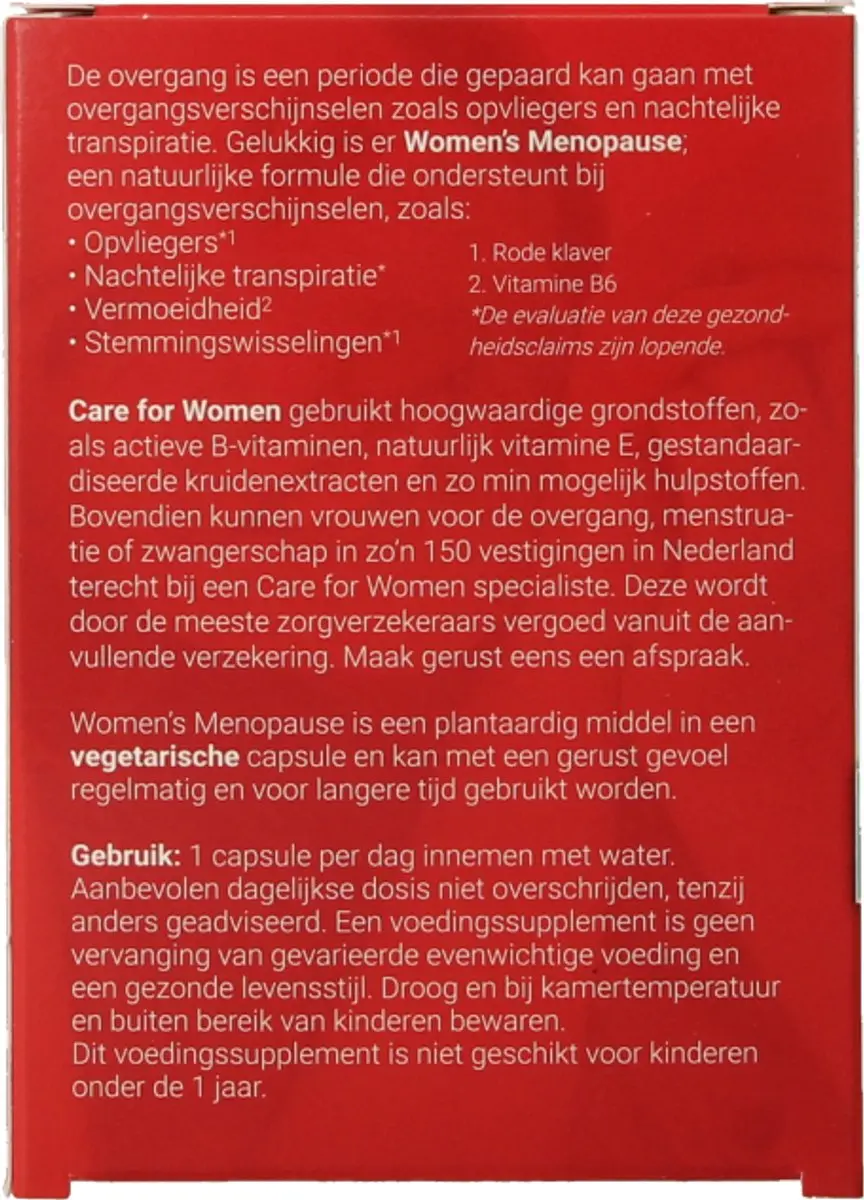 Care For Women Menopauze Voedingssupplement
