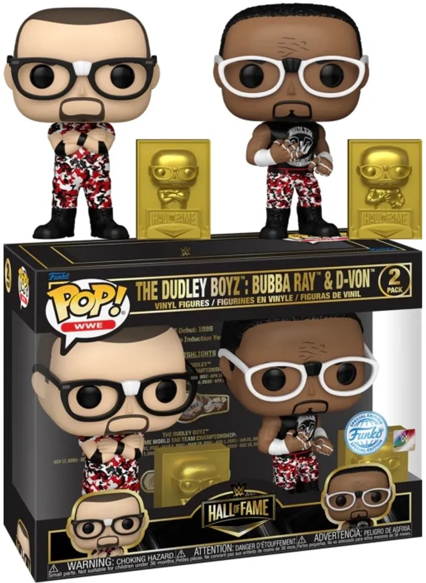 Funko POP WWE Hall of Fame Dudley Boyz Red Camo 2PK