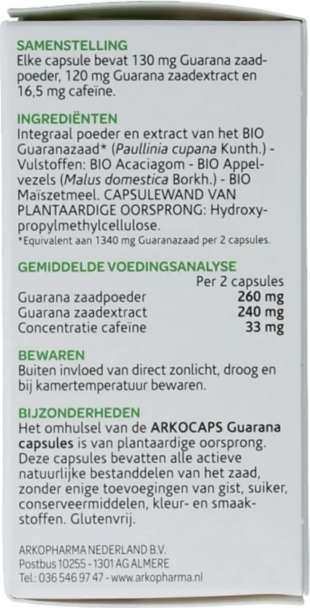 Arkopharma Guarana 40 Capsules