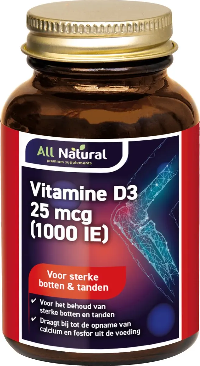 All Natural Vitamine D3 25mcg