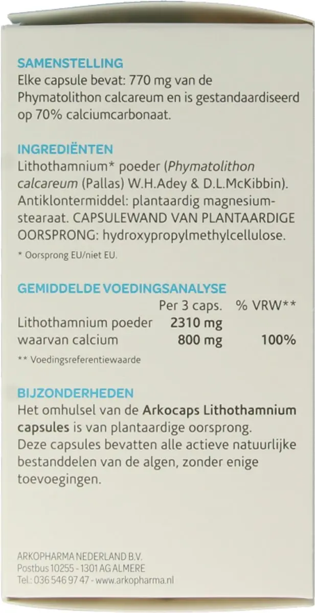 Arkopharma Lithothamnium 150 Capsules