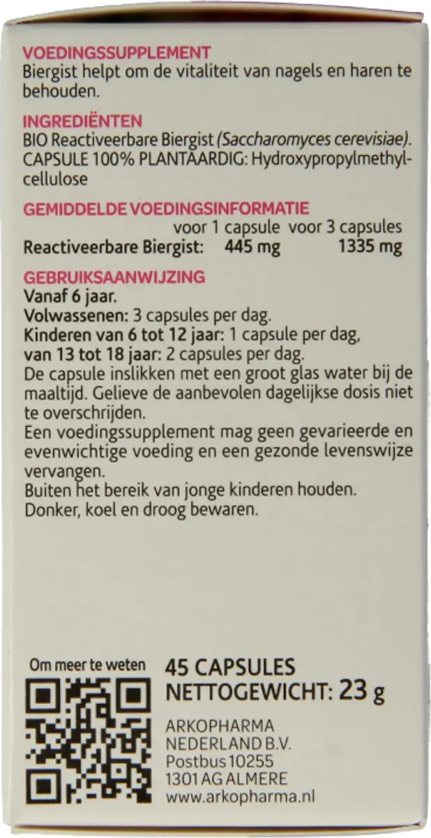 Arkopharma Arkocaps Biergist 45g